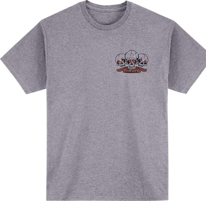 Ash Heather ICON Stick-N-Poke™ T-Shirt in 3XL by Bill's Exhausts, featuring a casual fit and graphic design on the front.