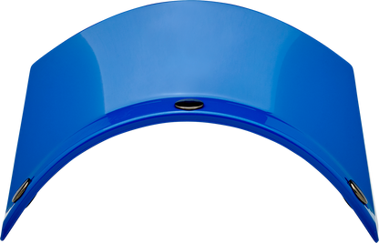 Blue BILTWELL Moto 3-Snap Visor for helmets, compatible with 2002-564 models, shown on a motorcycle helmet.