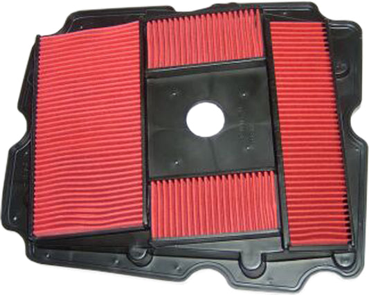 HIFLOFILTRO HFA1614 air filter for high performance engines, showing the cylindrical filter element with brand logo and filter mesh.