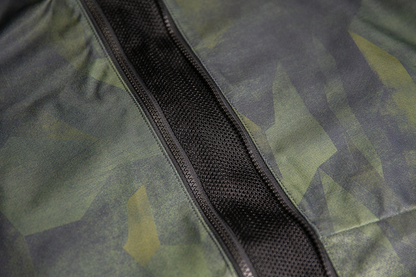 Bill's Exhausts ICON Airform Battlescar™ Green Jacket, small size, with detailed fabric and zipper features visible.