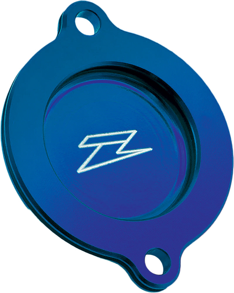 ZETA, ZETA A7009-T6 Aluminum Oil Filter Cover with Cooling Fins - Blue for Enhanced Engine Cooling