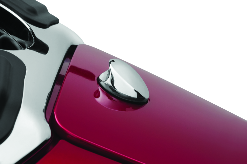 Chrome Kuryakyn Quick Release Fuel Door Knob for Honda Gold Wing motorcycle, durable and stylish with easy installation.