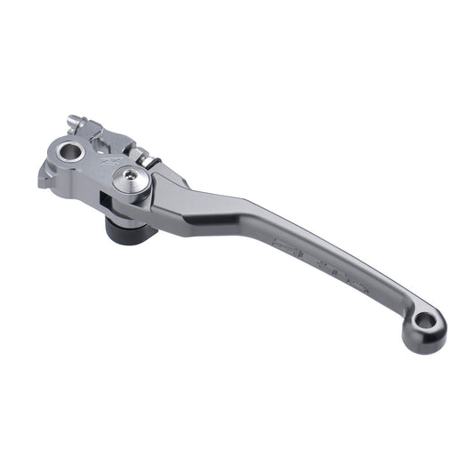 Titanium anodized ZETA ZE42-4211 pivot clutch lever for CP motorcycle, featuring a sleek, durable finish and ergonomic design