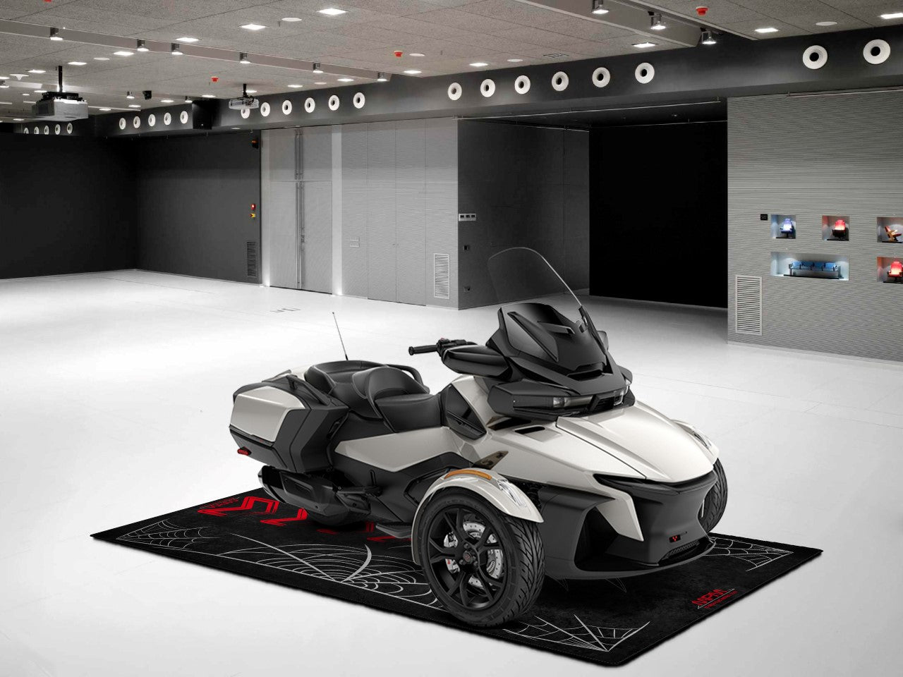 Motorcycle Mat for Can-Am Spyder Motorcycle - U401 - Howling Moto