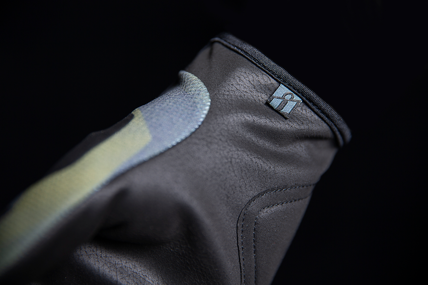 Green ICON Hooligan™ Battlescar motorcycle gloves by Bill's Exhausts, medium size, with rugged design and protective features.