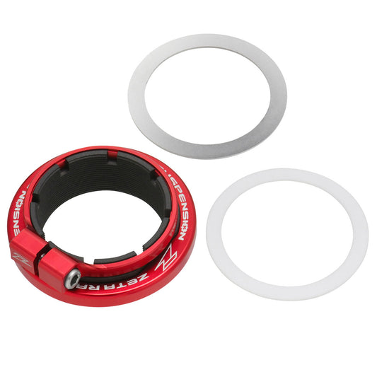 ZETA Preload Adjuster Show50a for motorcycle forks, featuring easy spring tension adjustment and durable metal construction.