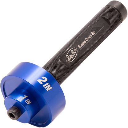 Motion Pro wheel bearing driver tool for Harley-Davidson wheels, compatible with models from 2000 and up, part #08-0750.