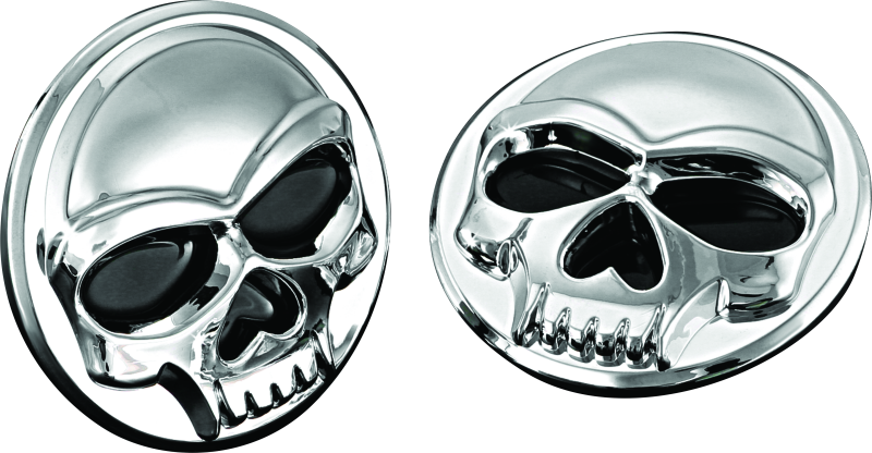 Kuryakyn, Kuryakyn Universal Zombie Medallions - 2 Inch Chrome Emblems for Powersports Vehicles