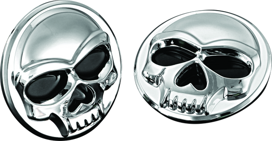 Kuryakyn, Kuryakyn Universal Zombie Medallions - 2 Inch Chrome Emblems for Powersports Vehicles