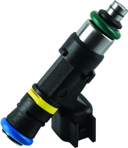 QuadBoss fuel injectors for Polaris Scrambler 850 and Sportsman 850, shown in a close-up image.