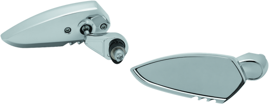 Chrome Kuryakyn Fairing Mount Scythe Mirror mounted on a Harley-Davidson Electra Glide or Street Glide motorcycle.