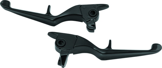Kuryakyn Trigger Lever Set for Harley Touring 2017-2020 in gloss black or chrome finish, showing close-up of the handle and lever.