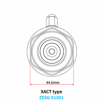 ZETA WP Shock Gas Valve Xact Shock part ZE56-51001, close-up of the ZETA shock absorber component with gas valve.