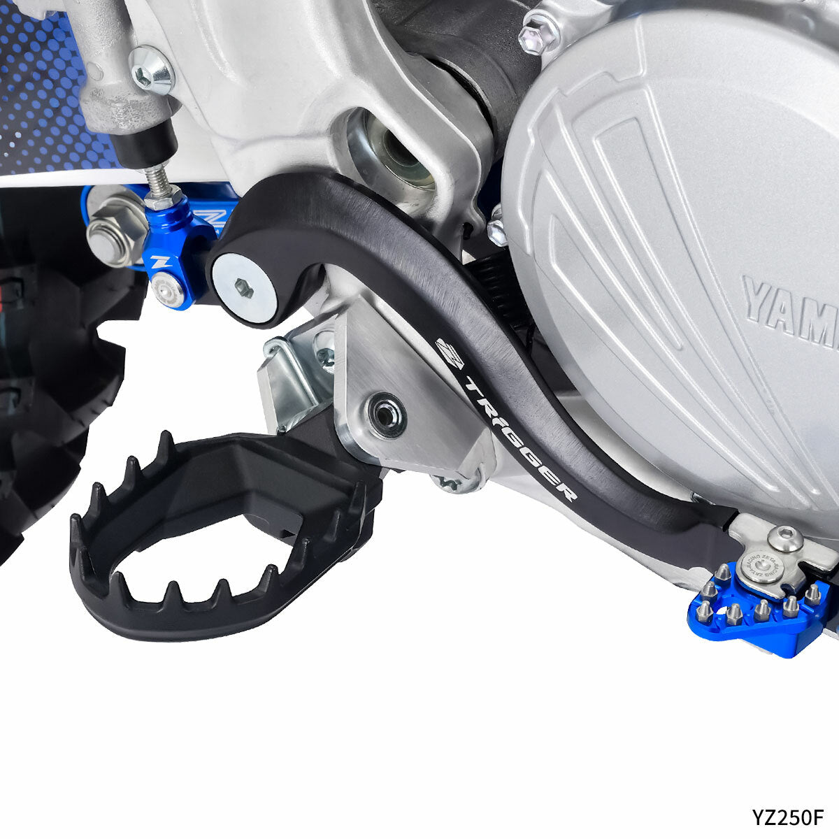 ZETA Max foot peg for Yamaha models, durable metal construction with textured surface for grip, part number ZE93-2610.