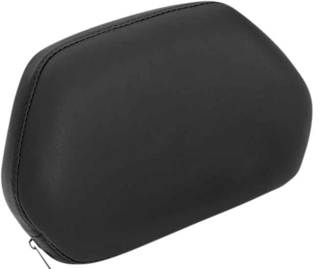 Black Show Chrome passenger backrest for Ryker 2020-2022, designed for smooth comfort and support, by Bill's Exhausts.