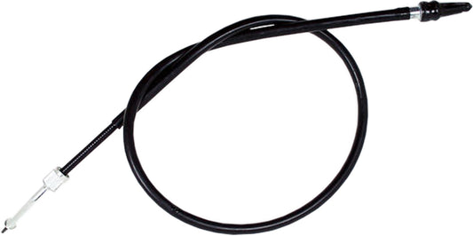 Black vinyl motorcycle speedo cable by MOTION PRO, OEM fit for precise installation on motorcycles.