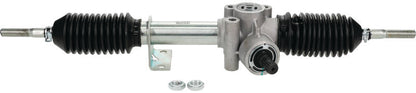 QuadBoss steering rack assembly for Can-Am Maverick 1000R Turbo, part number 411987, shown in the image.