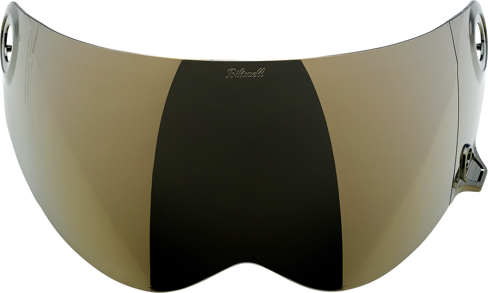 Bill's Exhausts BILTWELL Lane Splitter Gen 2 Shield in gold mirror, motorcycle helmet shield with reflective finish.