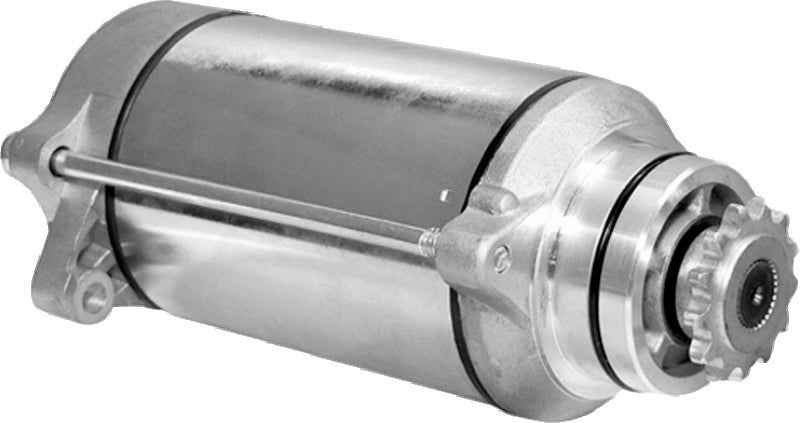 QuadBoss Kawasaki KEF300 Lakota 95-03 power sports starter, OEM replacement part, showing the black starter motor with mounting components.