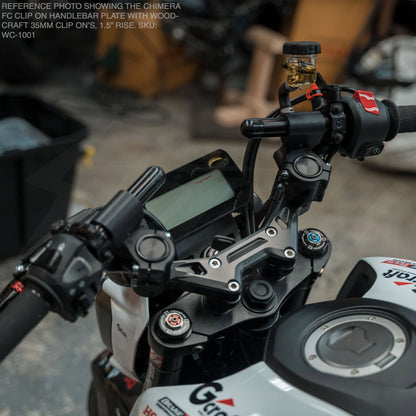 Chimera "FC" Clip On Handle Bar Plate - Honda Grom 125, Monkey 125, Dax 125 (All Years) - Howling Moto