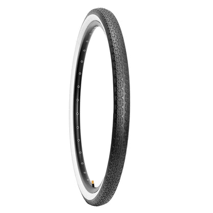Hycline 26-inch bicycle tire with white walls and 2.125-inch width, suitable for cruiser bikes.