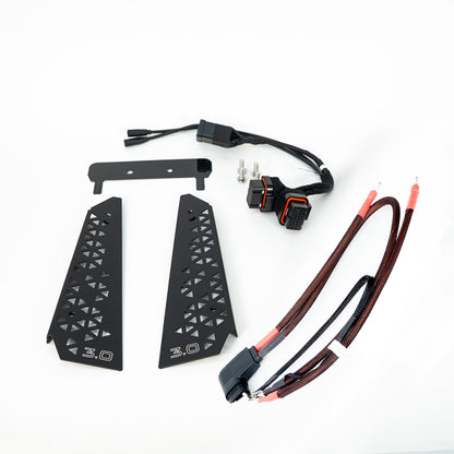 EBMX X-9000-V3 E-Ride Pro 3.0 controller harness with circuit breaker and mounting kit for Charged Powersports electric vehicles.