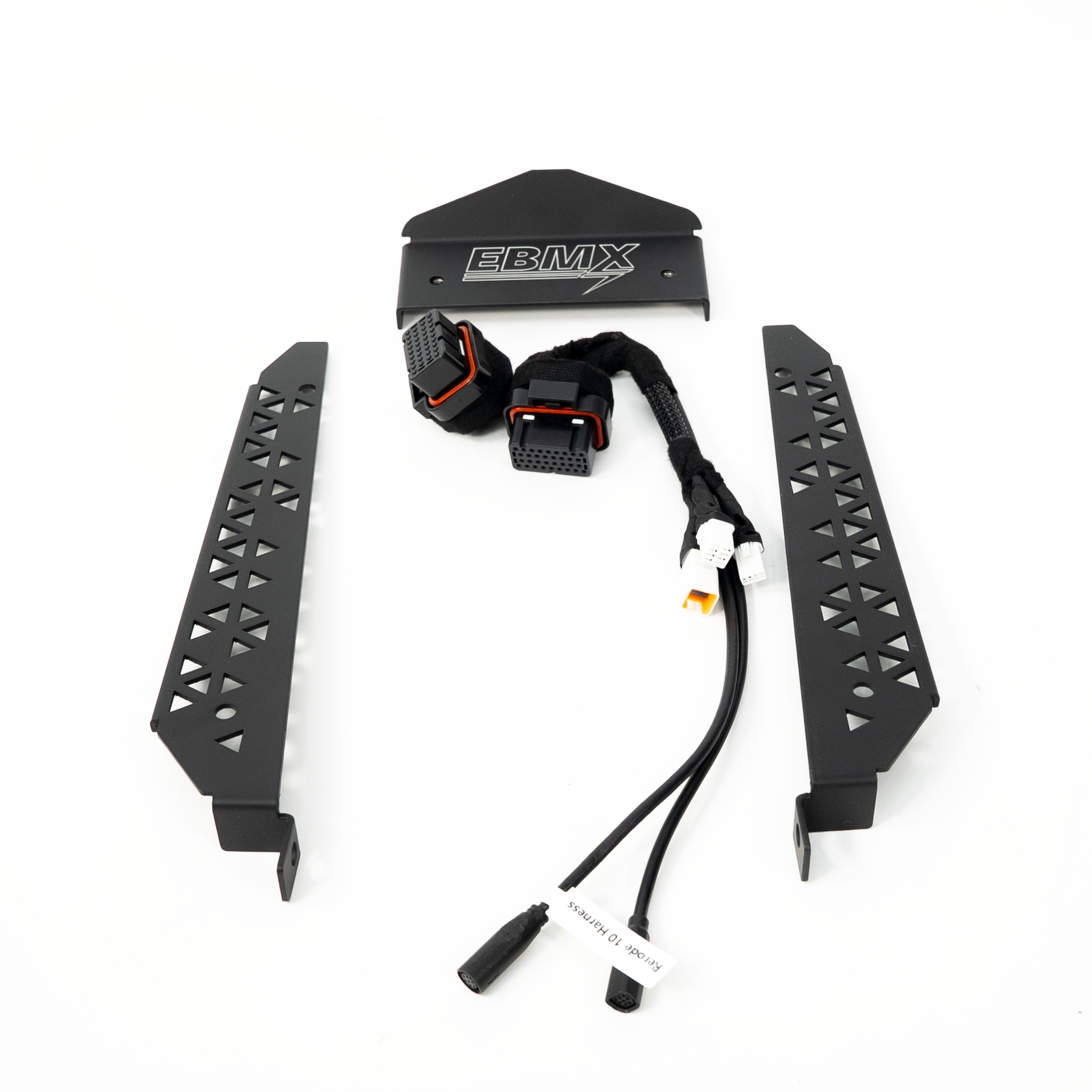 EBMX X-9000-V3 ReRode R1 controller harness and mounting kit by Charged Powersports, with cables and mounting hardware visible