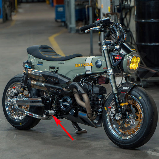 CHIMERA ENGINEERING ROUND GRIPPY STUNT PEGS - HONDA GROM 125, MONKEY 125, DAX 125 (ALL YEARS) - Howling Moto