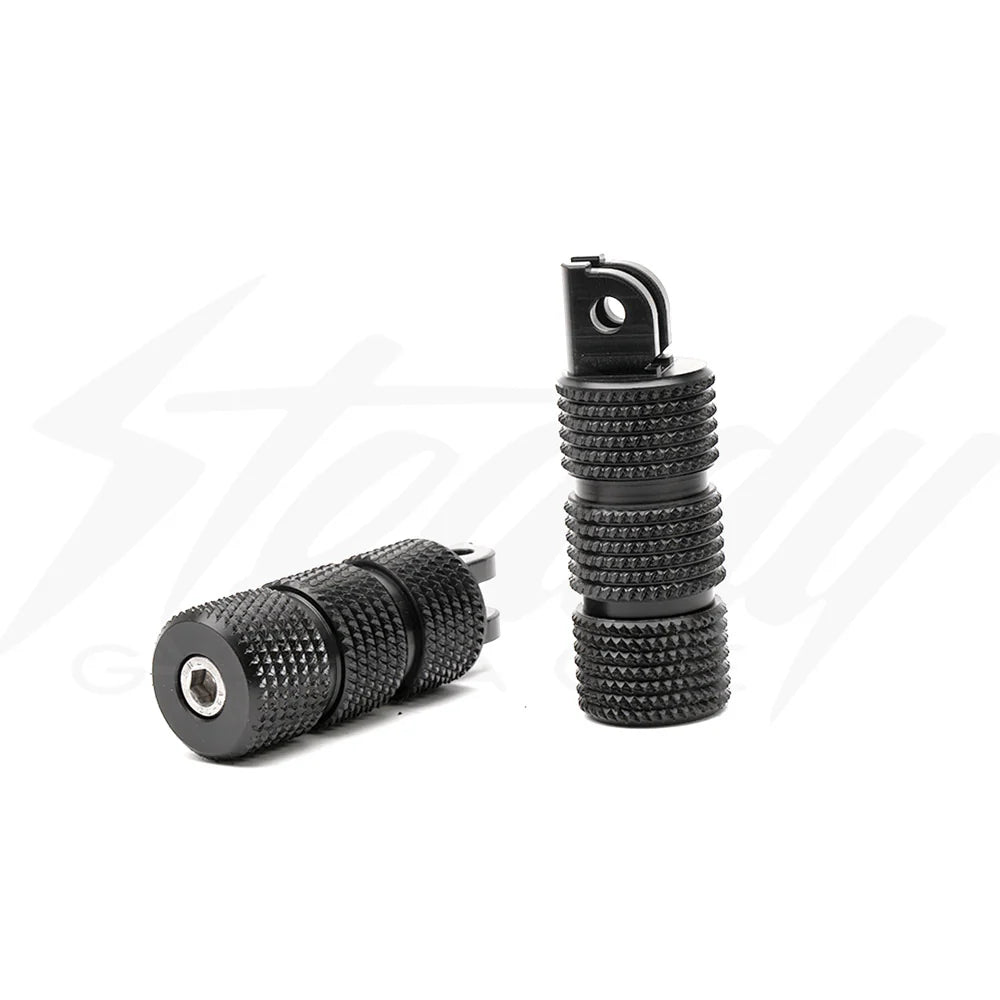 CHIMERA ENGINEERING ROUND GRIPPY STUNT PEGS - HONDA GROM 125, MONKEY 125, DAX 125 (ALL YEARS) - Howling Moto