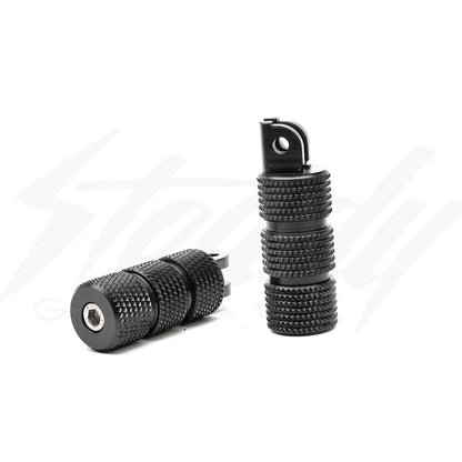 CHIMERA ENGINEERING ROUND GRIPPY STUNT PEGS - HONDA GROM 125, MONKEY 125, DAX 125 (ALL YEARS) - Howling Moto