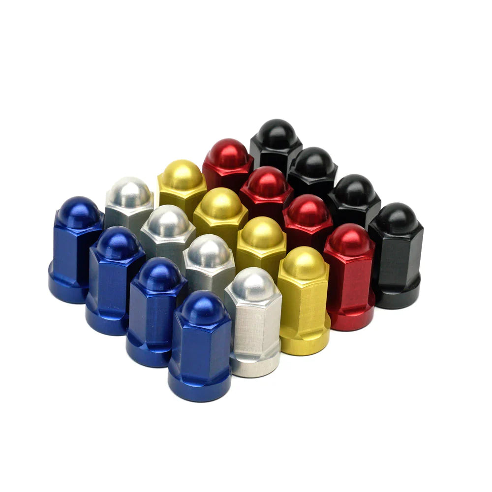 Chimera Engineering 7mm Aluminum Closed End (Acorn) Nuts - Honda Grom Monkey Z125 2022+ - Howling Moto