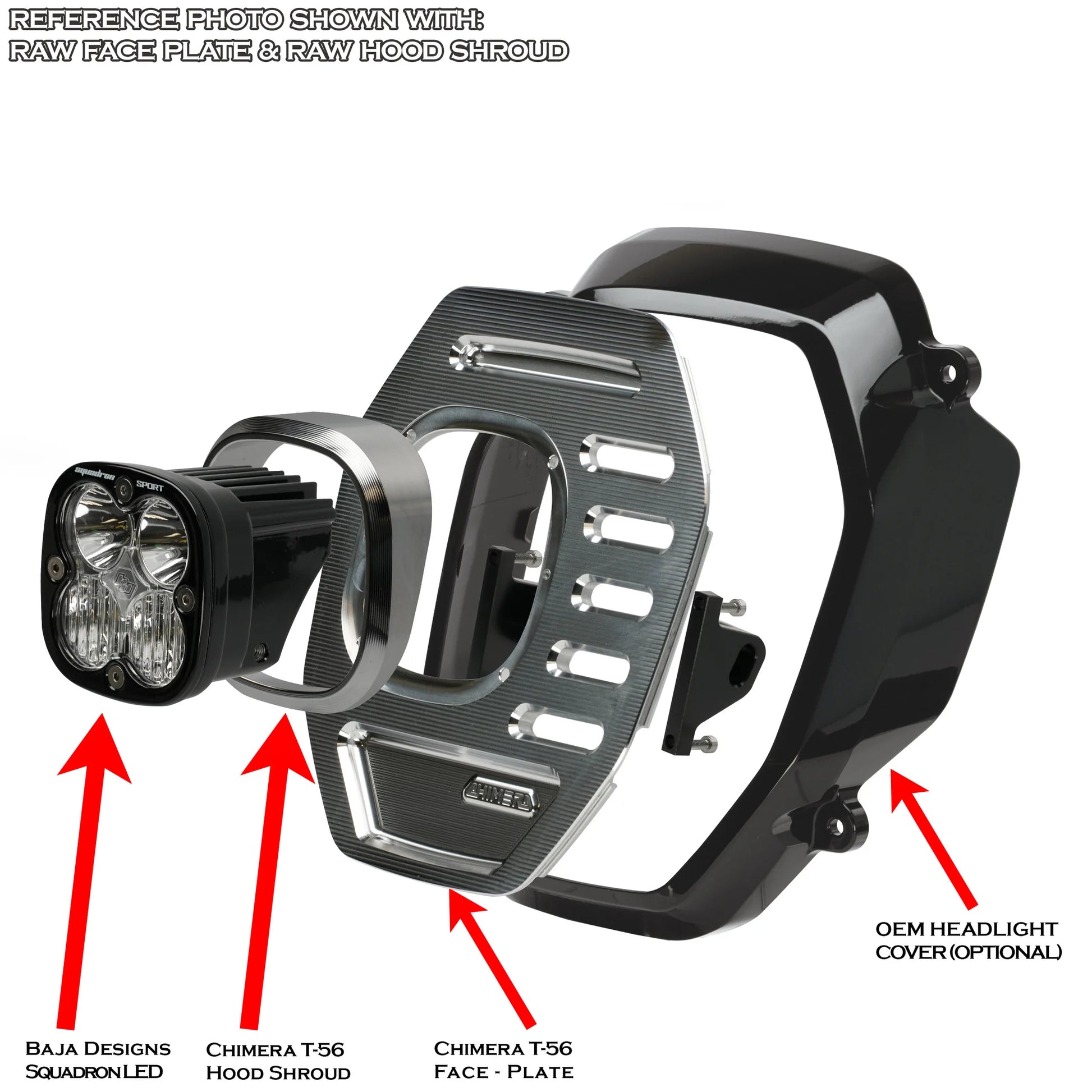 Chimera T-56 Baja Squadron Headlight Conversion Kit For Honda Grom 125 (2025+) - Howling Moto