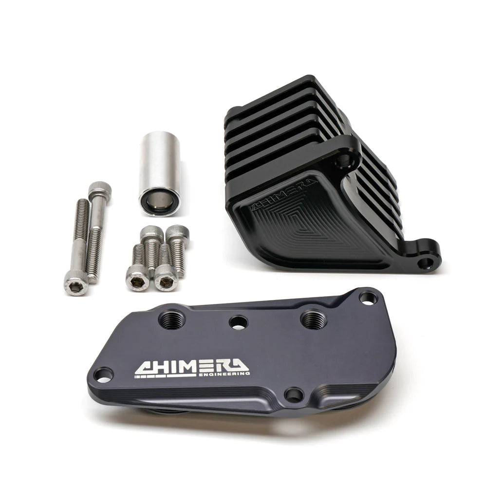Chimera Engineering Oil Cooler Block - Honda Grom 125, Honda Monkey 125 (2022+) - Howling Moto