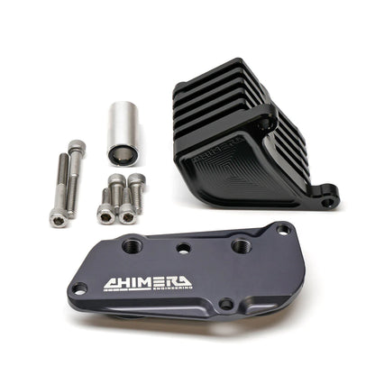 Chimera Engineering Oil Cooler Block - Honda Grom 125, Honda Monkey 125 (2022+) - Howling Moto