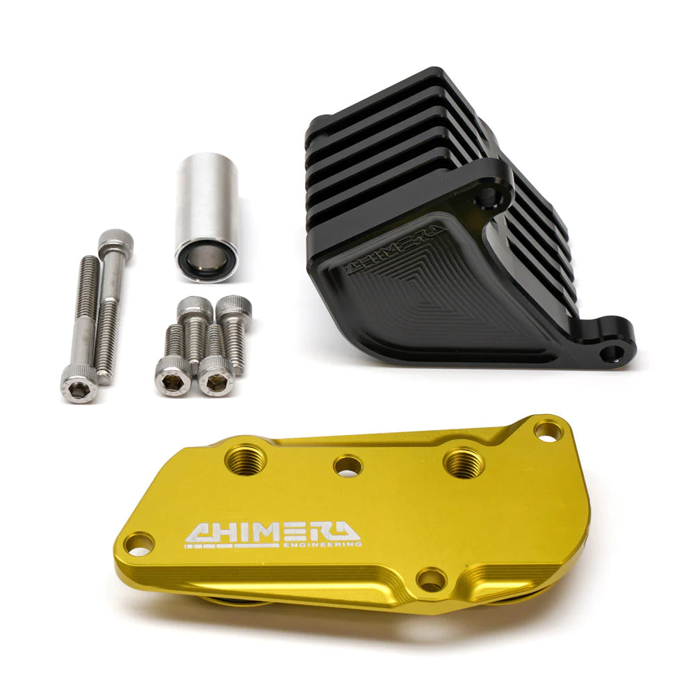 Chimera Engineering Oil Cooler Block - Honda Grom 125, Honda Monkey 125 (2022+) - Howling Moto