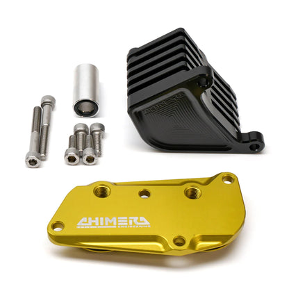 Chimera Engineering Oil Cooler Block - Honda Grom 125, Honda Monkey 125 (2022+) - Howling Moto