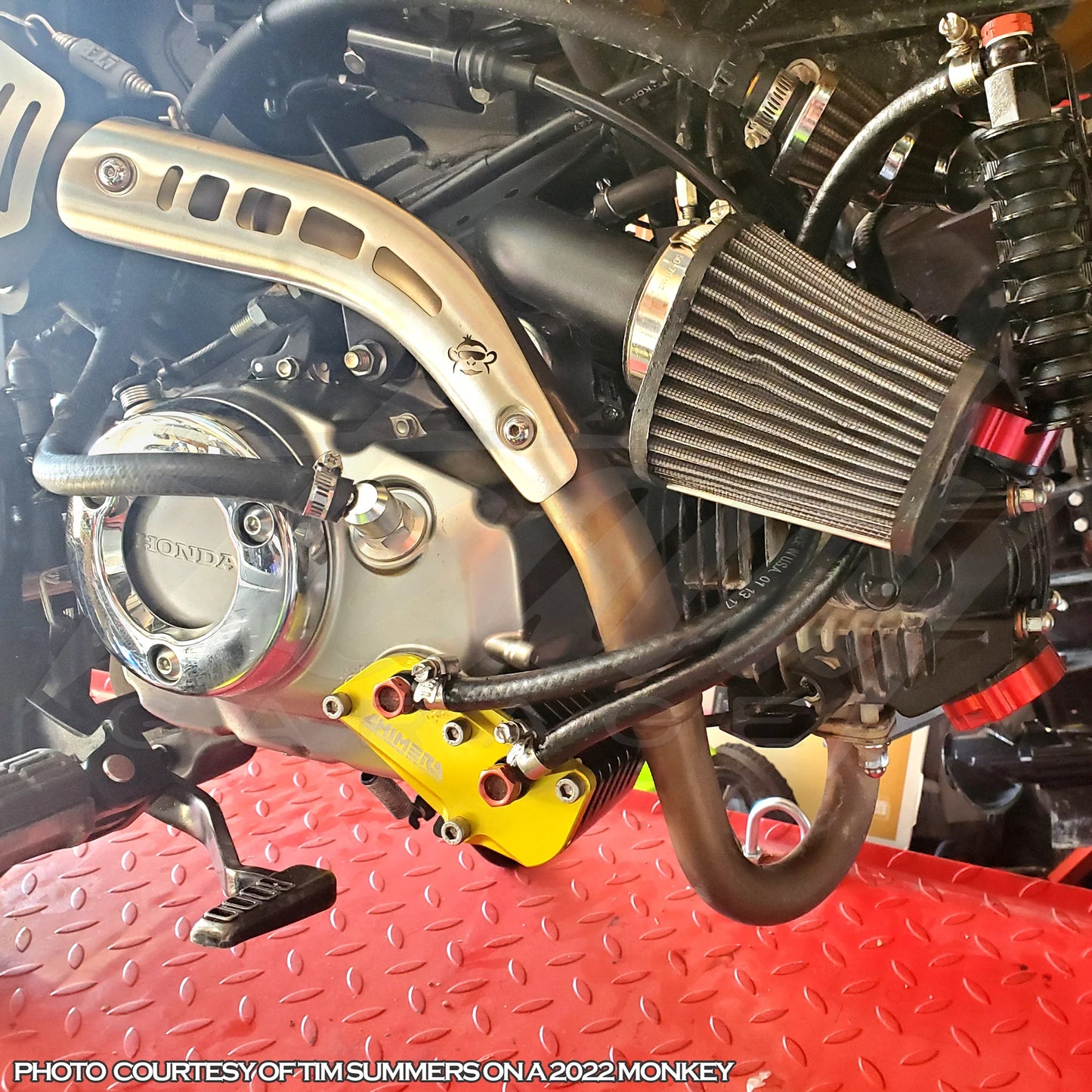Chimera Engineering Oil Cooler Block - Honda Grom 125, Honda Monkey 125 (2022+) - Howling Moto