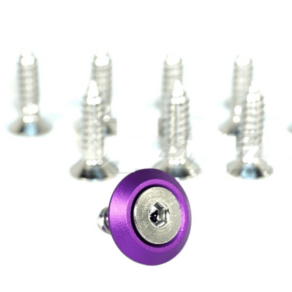 ZSPEC Coarse Screw-Thread Fender Fastener Kit, M6x20mm, Billet/Stainless, 10-Pack - Howling Moto