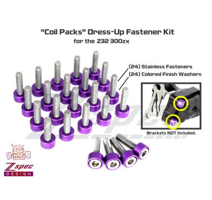 ZSPEC Coil Packs Fastener Kit for '90-96 Nissan Z32 300zx, Stainless & Billet - Howling Moto