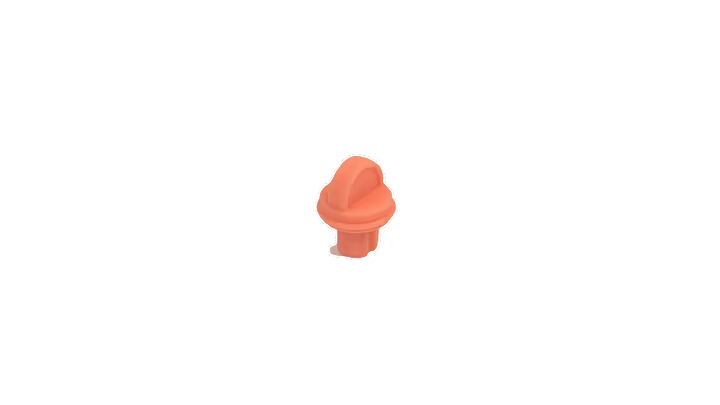 Onewheel Pint charger port plug, silicone dust cover in coral color, protects the charger port from dust and debris