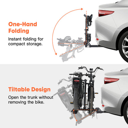 CRAVOT CyberRack E2 Plus Hitch Bike Rack - Howling Moto