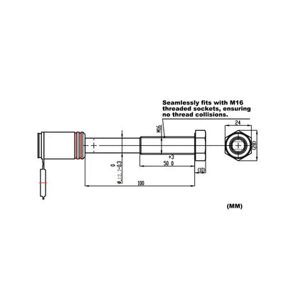 Hitch Receiver | CRAVOT with M16 Thread Locking Release Pin