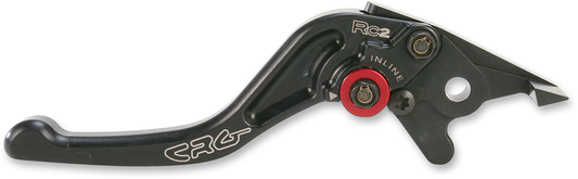 CRG RC2 Shorty Brake Lever in black for motorcycle control, featuring 2AN-571-H-B model designation and ergonomic design
