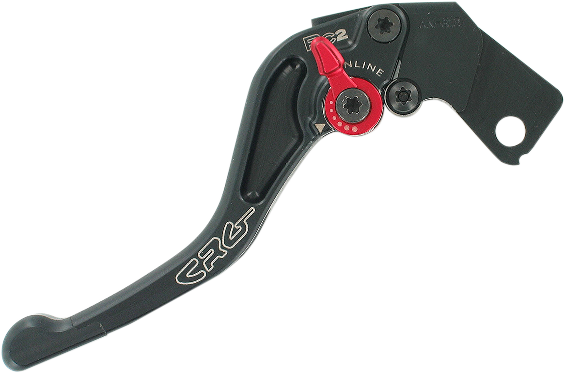 CRG RC2 Shorty Clutch Lever in black for motorcycle, featuring compact design and ergonomic grip.