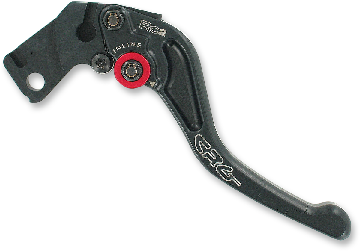 CRG RC2 Shorty Clutch Lever in black for motorcycle, featuring compact design and ergonomic grip.