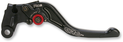Black CRG RC2 Shorty Clutch Lever for motorcycle, featuring a compact design and high-quality construction.