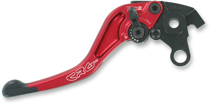 CRG RC2 Shorty Clutch Lever in red, motorcycle clutch lever with ergonomic design and bright red finish.