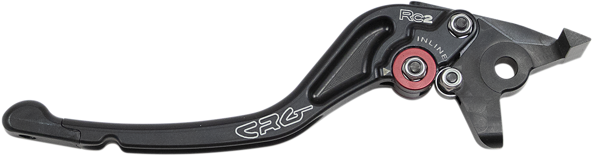 CRG RC2 standard brake lever in black, motorcycle racing part with ergonomic design and durable construction.