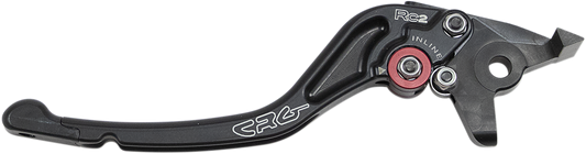 CRG RC2 standard brake lever in black, motorcycle racing part with ergonomic design and durable construction.