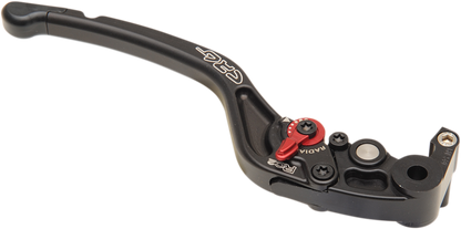 CRG RC2 standard motorcycle brake lever in black with model number 2RN-531-T-B, showing detailed close-up of lever.